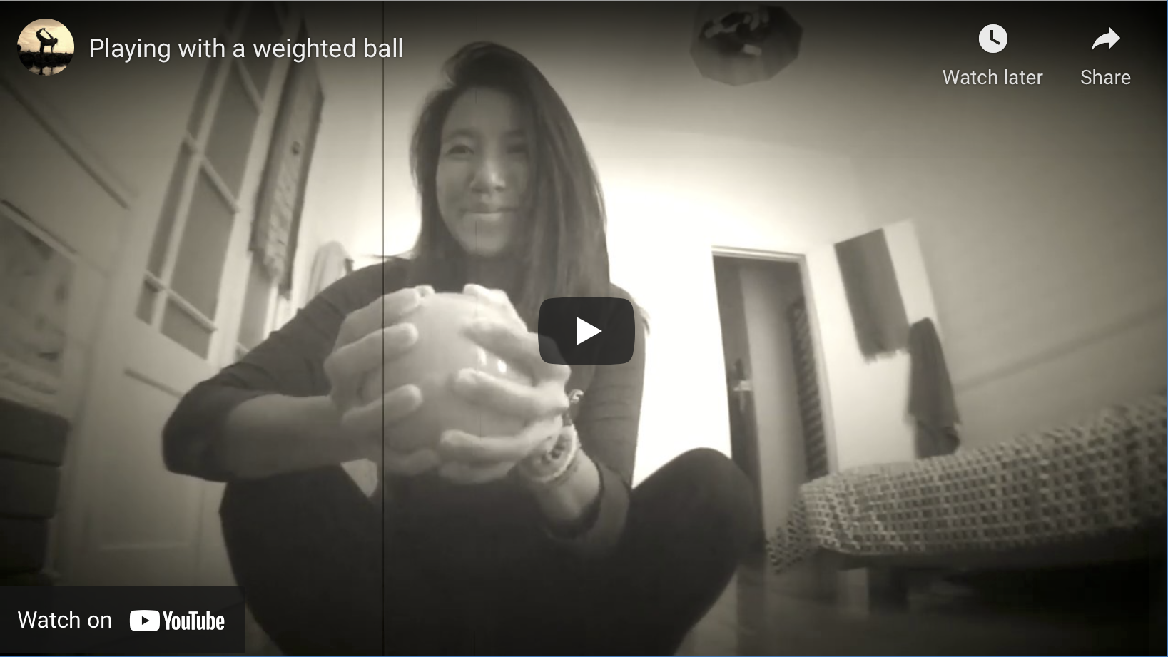 playing with a weighted ball