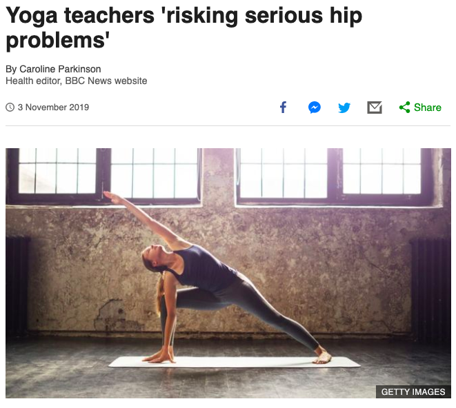 yoga teaching and injuries cover picture